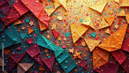 Intricate geometric textile design on faded backdrop, style, surface, art