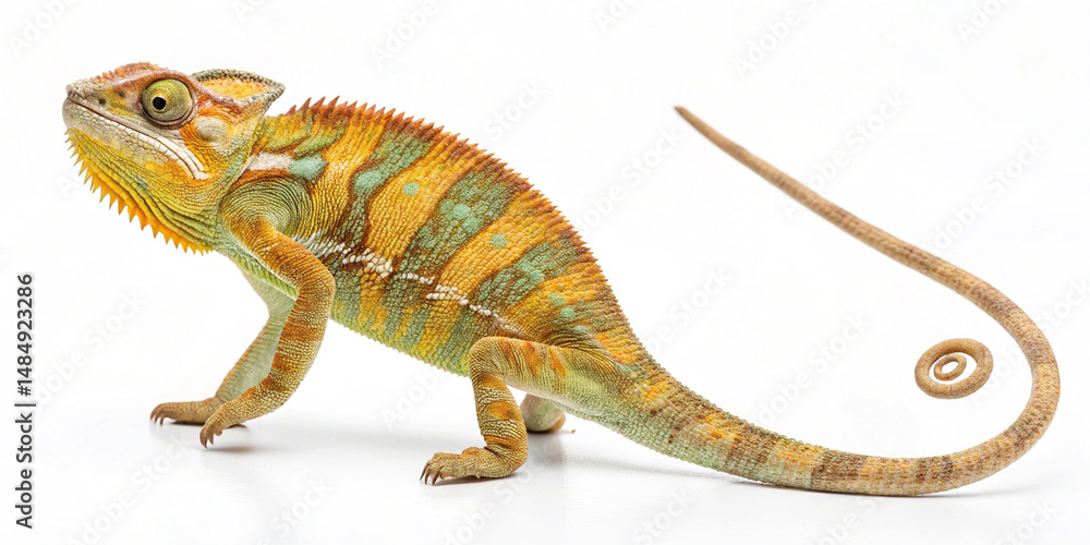 Obraz premium chameleon on a white background