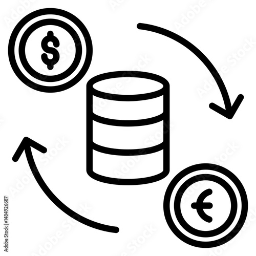 Currency Exchange Icon Element For Design