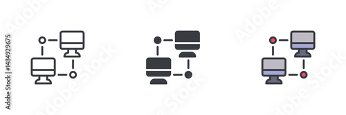 Local network different style icon set