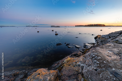 sunset over the sea