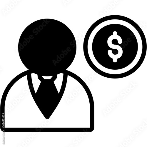 Sales Manager Mixed Icon Vector Illustration