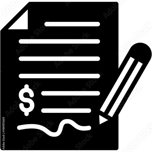 Sales Agreement Mixed Icon Vector Illustration