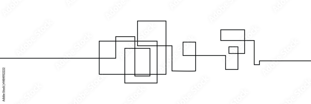 Obraz premium Hand-Drawn Scribbles of Tangled Intertwined Lines in Different Shapes and Size. Editable Line. Adjustable&nbsp;Stroke&nbsp;Width . Vector Illustration . EPS 10 . 