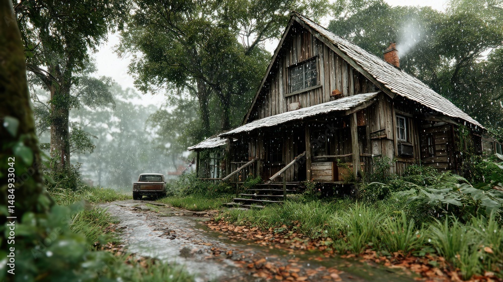 Rainswept forest cabin Rainswept forest cabin