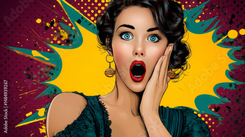 Surprised OMG shocked woman