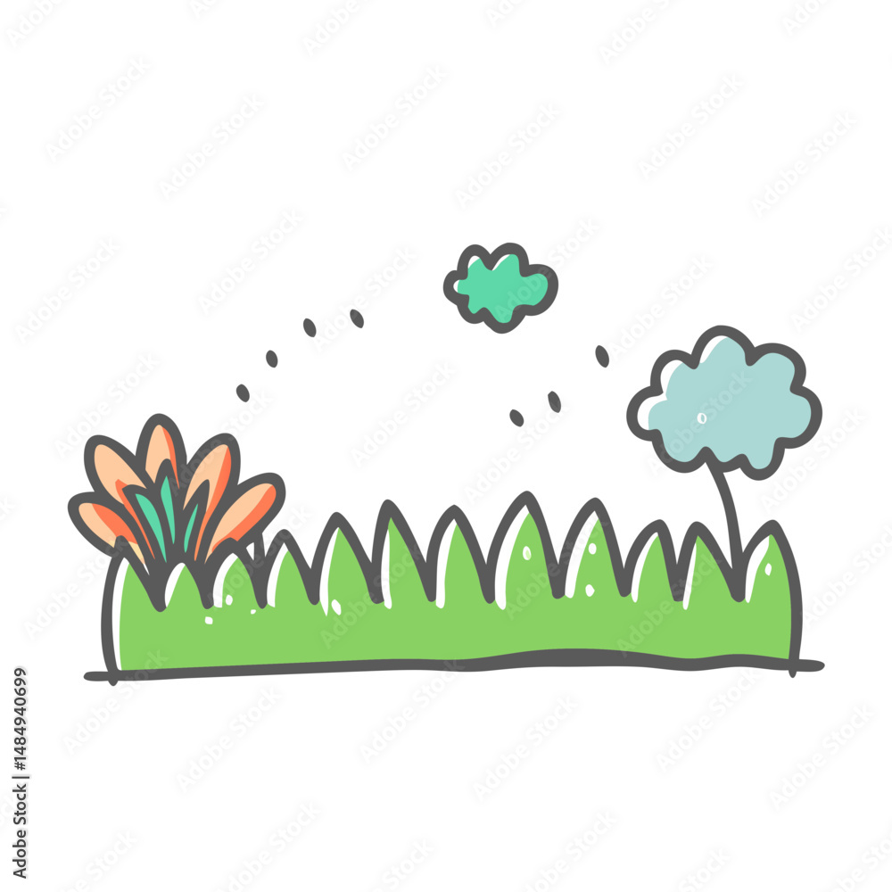 Obraz premium garden border icon, garden border vector illustration-simple illustration of garden border, perfect for garden border logos and icons