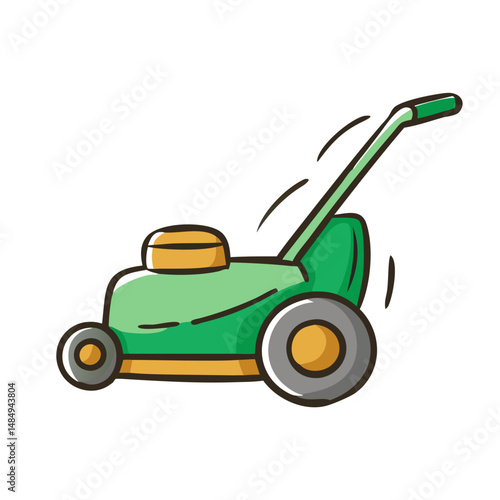 lawn mower icon, lawn mower vector illustration-simple illustration of lawn mower, perfect for lawn mower logos and icons
