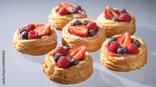 Wallpaper Mural Danish Pastries with Fruit Filling Isolated on a Transparent Background Torontodigital.ca