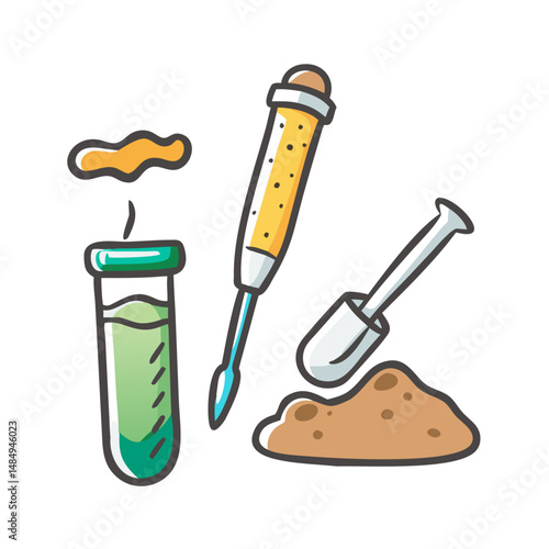 soil testing kit icon, soil testing kit vector illustration-simple illustration of soil testing kit, perfect for soil testing kit logos and icons
