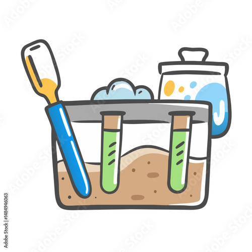 soil testing kit icon, soil testing kit vector illustration-simple illustration of soil testing kit, perfect for soil testing kit logos and icons