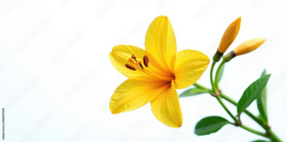 Obraz premium Single isolated botanical specimen on white background, natural, nature