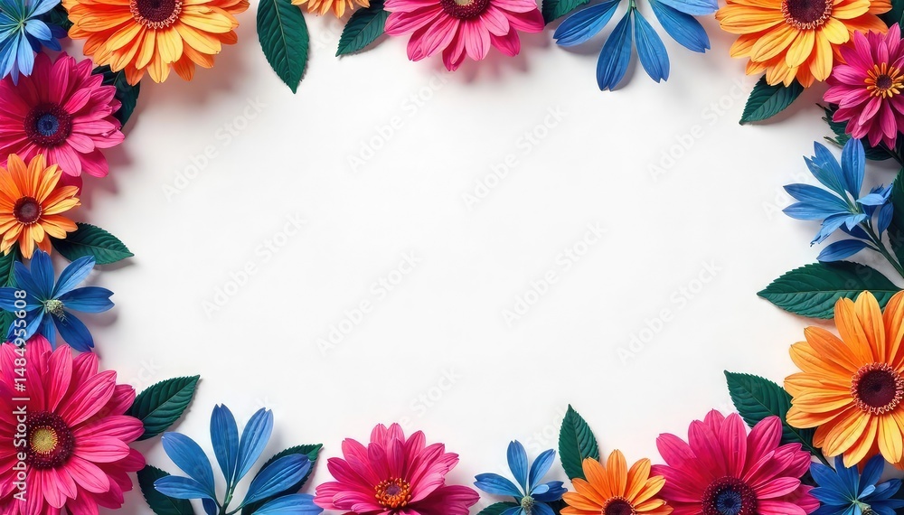 Vibrant border design poster mockup, ready for your message , announcement, artistic Vibrant border design poster mockup, ready for your message , announcement, artistic