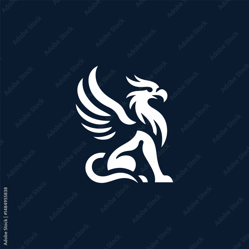 Naklejka premium Mythical Griffin Logo