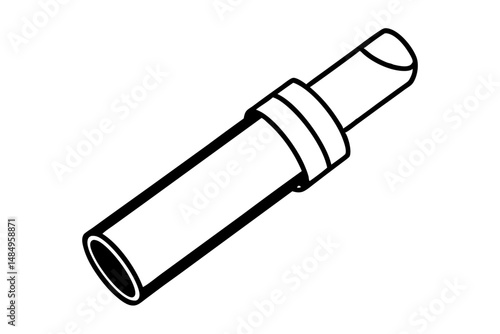 Isometric Illustration of a Telescopic Tube or Cylinder with a Ring Connector