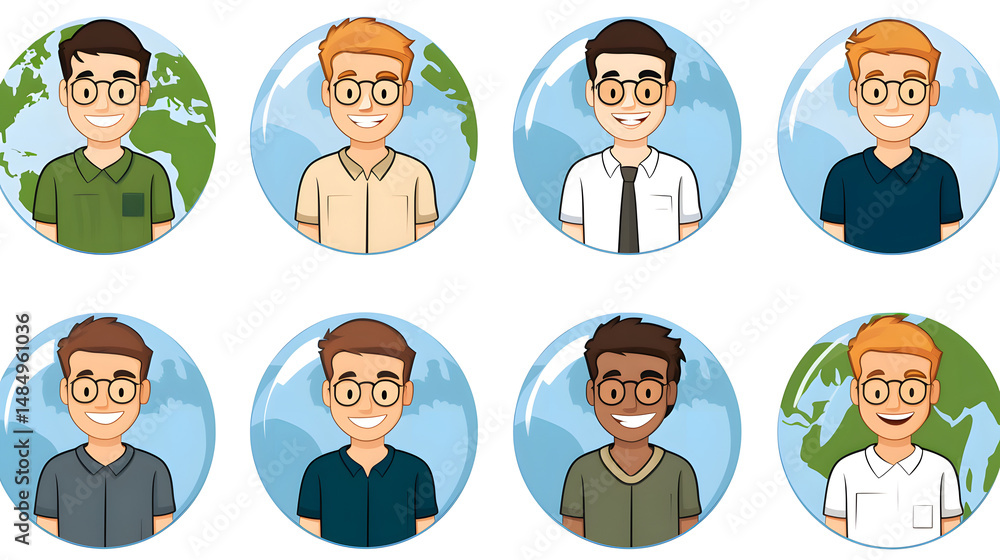 © Touch - Professional global men pictogram cartoon vector illustration for various usage © Touch - Professional global men pictogram cartoon vector illustration for various usage
