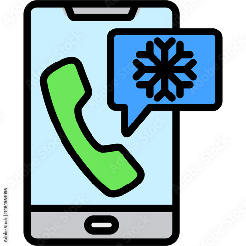 Cold Calling Colour Icon Vector Illustration