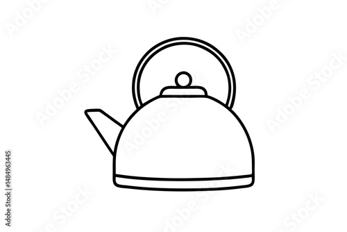 tea kettle vector icon