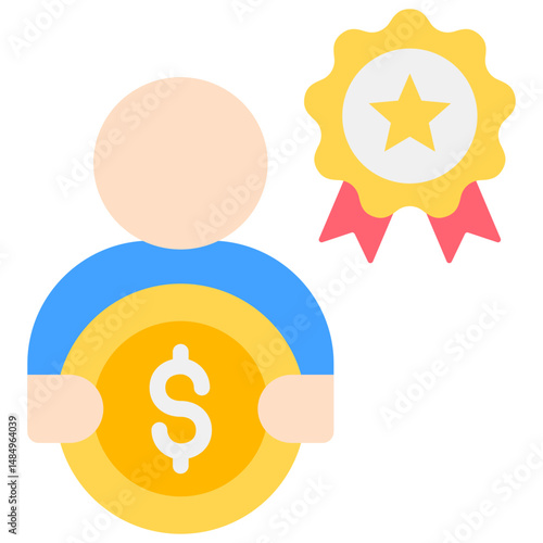 Incentive Program Fill Icon Vector Illusrtation