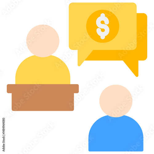 Consultative Selling Fill Icon Vector Illusrtation