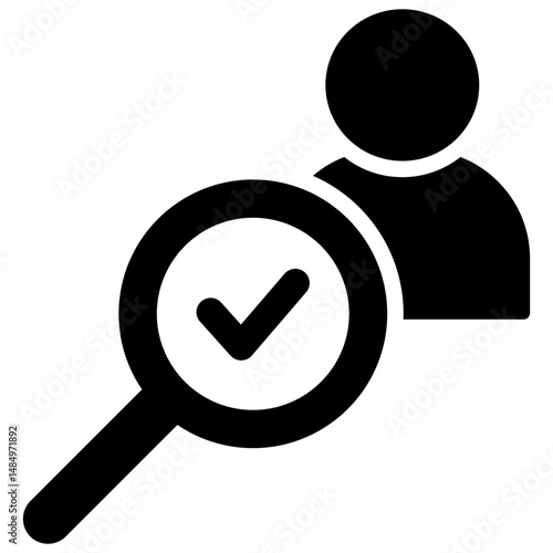 Prospecting Solid Icon Vector Illustration