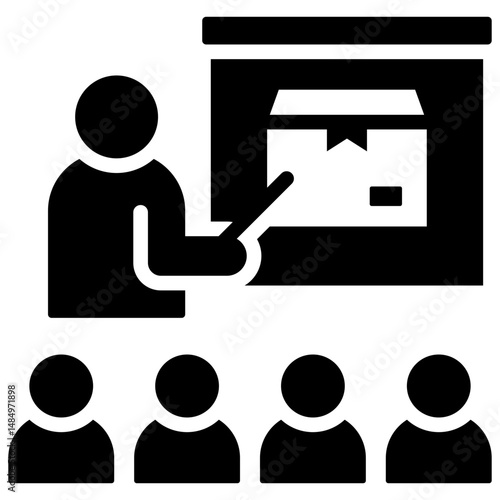 Product Demo Solid Icon Vector Illustration