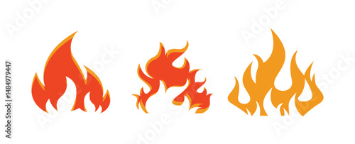 Set Icon Flames full color
