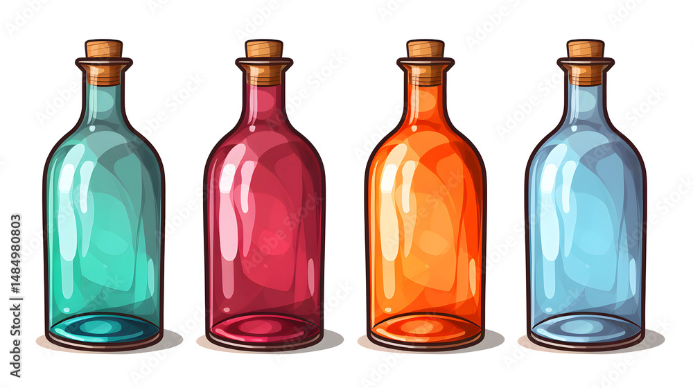 Professional high-quality grunge glass bottle object for branding and packaging design Professional high-quality grunge glass bottle object for branding and packaging design