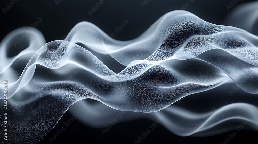 Obraz premium Abstract wavy light background with smooth flowing shapes and subtle gradients for modern design applications