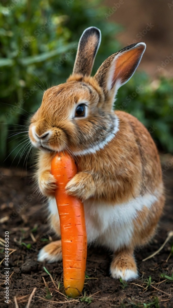 Fototapeta premium rabbit in the garden