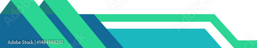 Modern business abstract geometric footer and header. Futuristic tech modern frame for business document. Vector isolated.