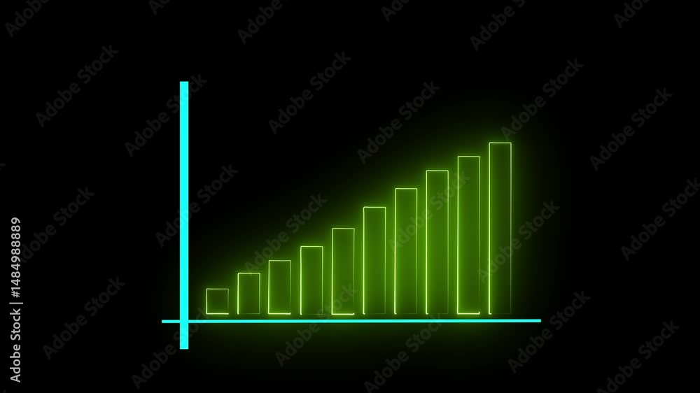 Neon Business Graph Icon Animation | Glowing Line Chart and Bar Chart Motion Graphic Loop for Financial Presentations, Data Visualization, Infographics, Tech Dashboards, and Corporate Reports Neon Business Graph Icon Animation | Glowing Line Chart and Bar Chart Motion Graphic Loop for Financial Presentations, Data Visualization, Infographics, Tech Dashboards, and Corporate Reports