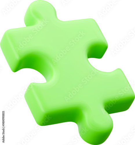 3d Green Puzzle
