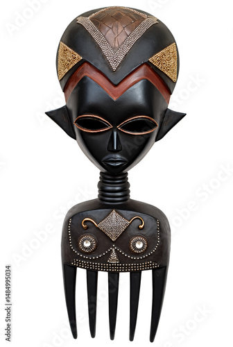 An African wooden carved comb