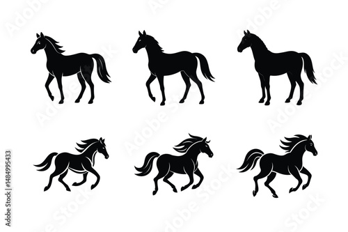 black stallion silhouette drawing