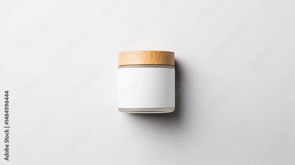 Blank Round Sticker Mockup on White Jar Lid Blank Round Sticker Mockup on White Jar Lid