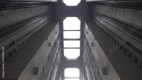 A Close-Up of the Three Gorges Ship Lift in Action
