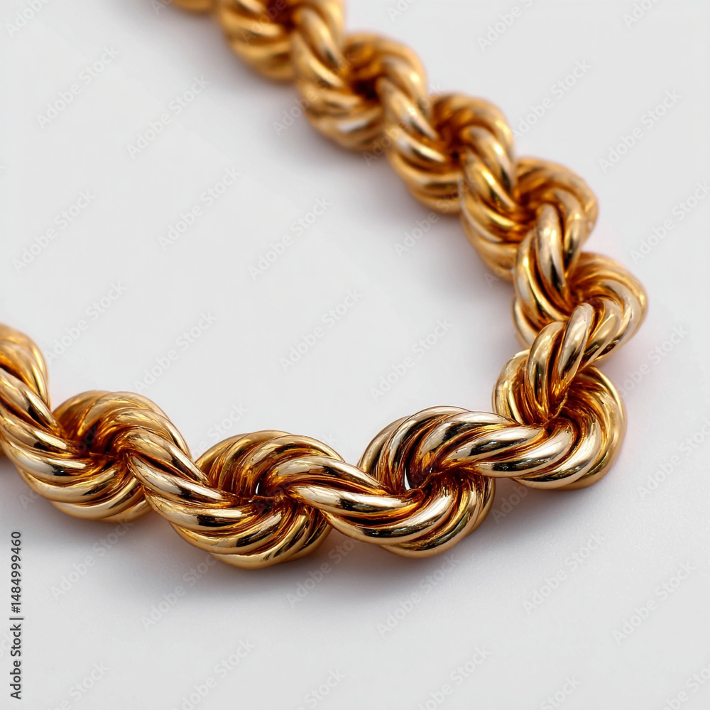 Obraz premium golden chain on white
