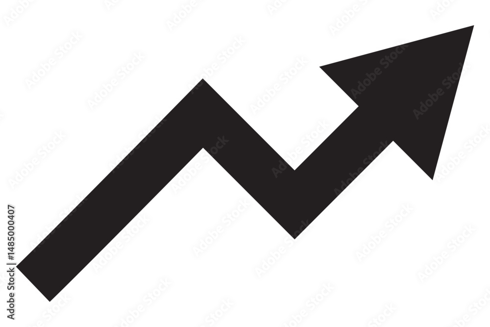 Growth arrow icon Vector illustration. Business concept, growing chart. Concept of sales symbol icon with arrow moving up. Economic Arrow With stroke thin, light and bold Growth arrow icon Vector illustration. Business concept, growing chart. Concept of sales symbol icon with arrow moving up. Economic Arrow With stroke thin, light and bold