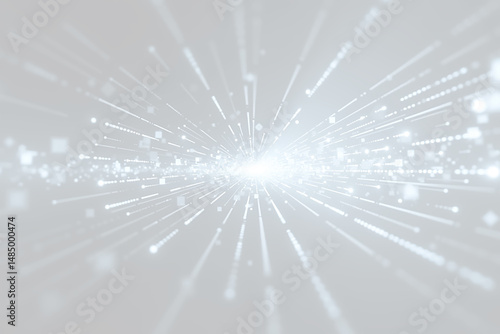 Futuristic White Light Burst Design