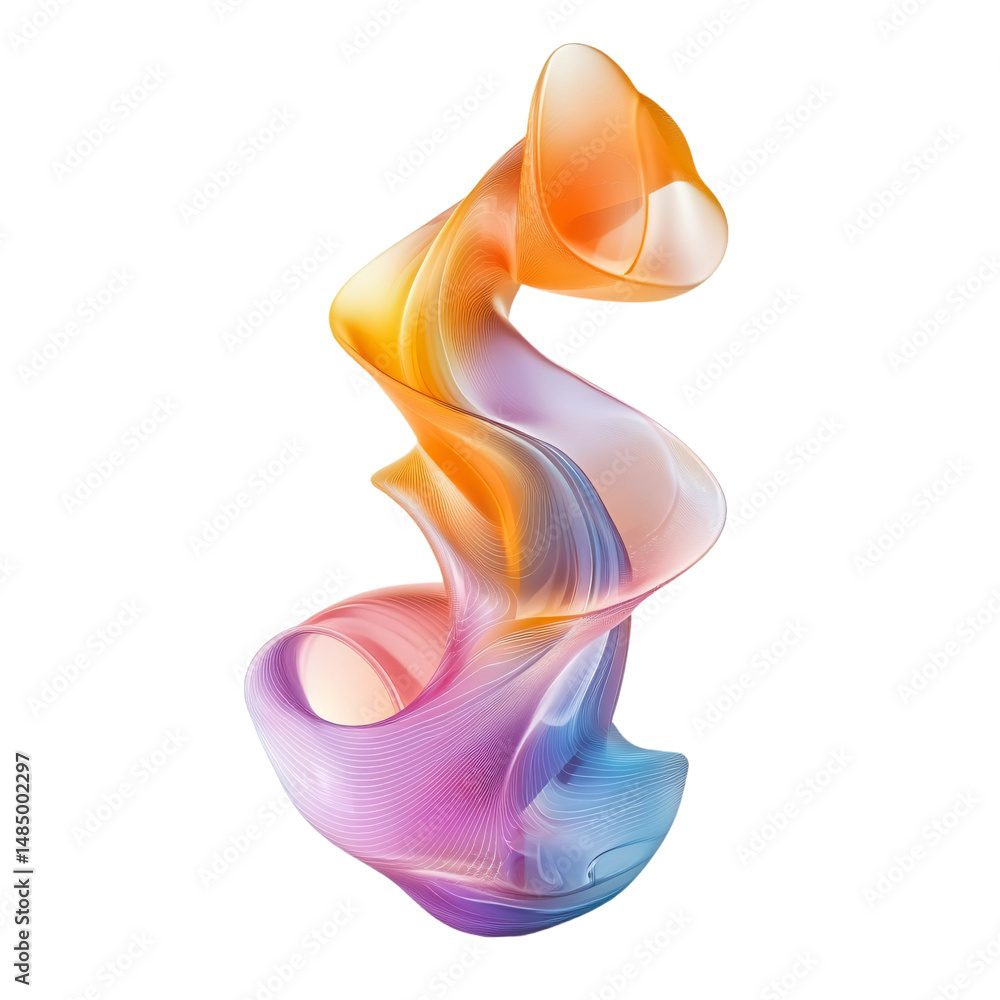 Obraz premium a colorful abstract design with a curved curve