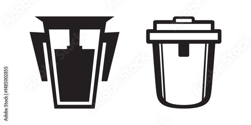 Water filter silhouette vector illustrations