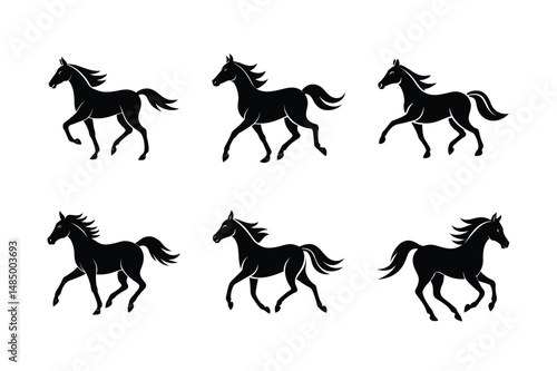vector graphic black stallion theme