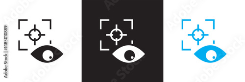 Focus icon.  Vector illustration. isolated on white and black background. EPS 10 