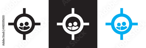 Focus icon.  Vector illustration. isolated on white and black background. EPS 10 