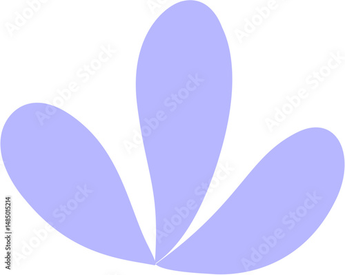 Purple Aquatic Plants Illustration