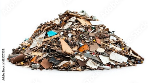 Wallpaper Mural Highlighting the textures and materials in a side view of construction debris. Torontodigital.ca