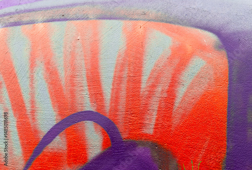 Close-up of colorful graffiti on wall – street art, urban expression, vandalism or artistic statement
