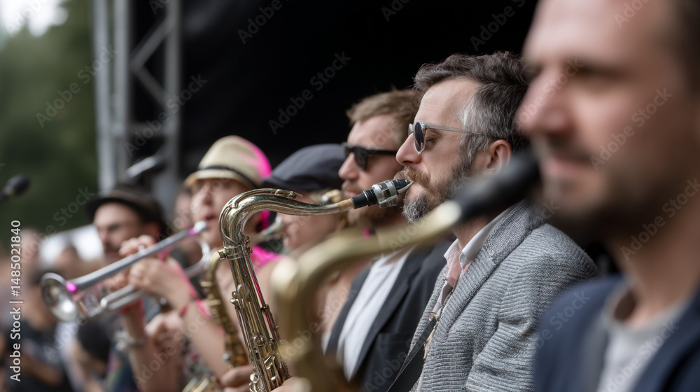 Obraz premium Jazz band on concert.