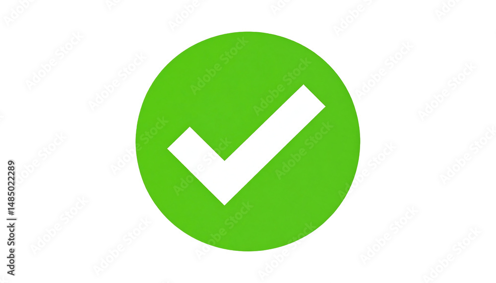 A green circle with a white check mark in the center. A green circle with a white check mark in the center.